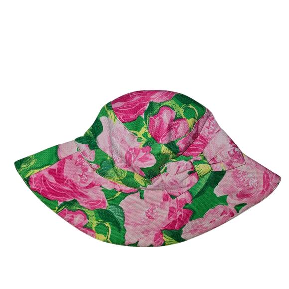 Janie and Jack Baby Girl Floral Side Bow Sun Bucket Hat Size 6-12mo NWOT - Picture 1 of 6